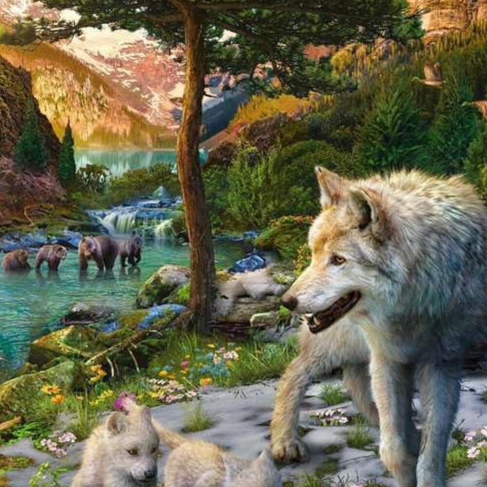 Ravensburger 1500pcs Puzzle-Wolves In Spring | Adult Puzzles New In Box - Picture 7 of 16